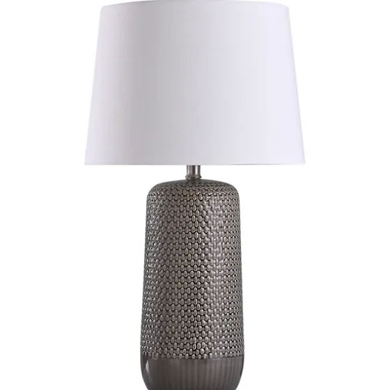 Gray Woven Ceramic Wicker Table Lamp-Kirkland's Home Fashion