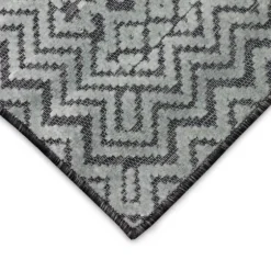 Gray Zig-Zag Ezra Indoor/Outdoor Area Rug, 7X9-Kirkland's Home Shop