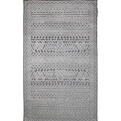 Gray Zig-Zag Ezra Indoor/Outdoor Area Rug, 6X9-Kirkland's Home Cheap