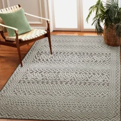Gray Zig-Zag Ezra Indoor/Outdoor Area Rug, 6X9-Kirkland's Home Cheap