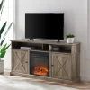 Graywash Rustic Fireplace Cabinet-Kirkland's Home Cheap