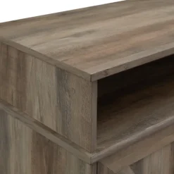 Graywash Rustic Fireplace Cabinet-Kirkland's Home Cheap