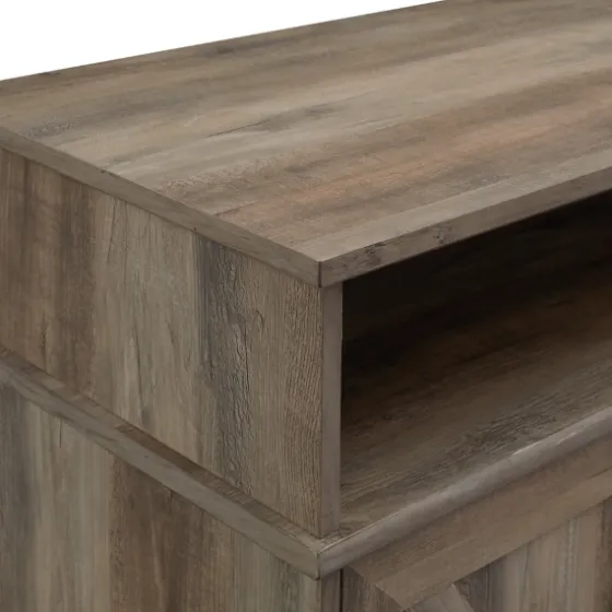 Graywash Rustic Fireplace Cabinet-Kirkland's Home Cheap