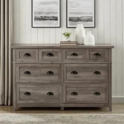 Graywash Wood Cup Handle Dresser-Kirkland's Home Flash Sale