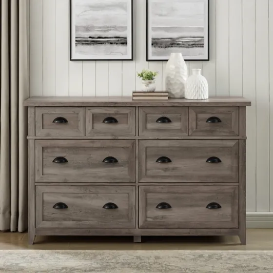 Graywash Wood Cup Handle Dresser-Kirkland's Home Flash Sale