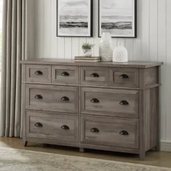 Graywash Wood Cup Handle Dresser-Kirkland's Home Flash Sale