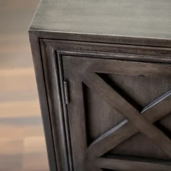 Graywash X 2-Door Wooden Cabinet-Kirkland's Home Flash Sale