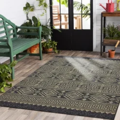 Greek Key Sun Shower Outdoor Area Rug, 5X8-Kirkland's Home Hot