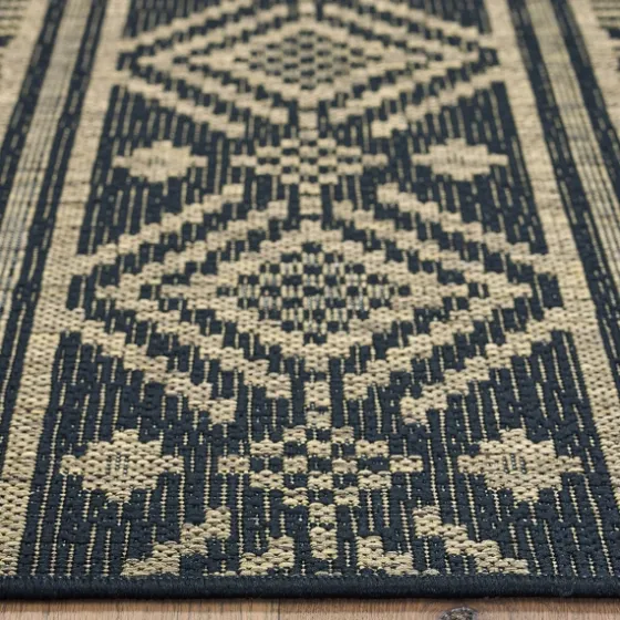 Greek Key Sun Shower Outdoor Area Rug, 5X8-Kirkland's Home Hot