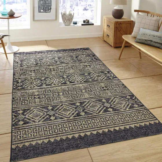 Greek Key Sun Shower Outdoor Area Rug, 7X9-Kirkland's Home Shop