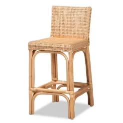 Greek Natural Rat Woven Counter Stool-Kirkland's Home Best