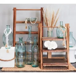 Green And Blue Clear Glass Vase, 29 In.-Kirkland's Home Fashion