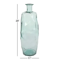 Green And Blue Clear Glass Vase, 29 In.-Kirkland's Home Fashion