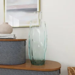 Green And Blue Clear Glass Vase, 29 In.-Kirkland's Home Fashion