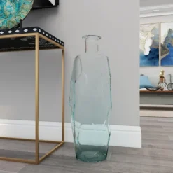 Green And Blue Clear Glass Vase, 29 In.-Kirkland's Home Fashion