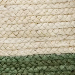 Green And Cream Woven Basket With Tassel, 17 In.-Kirkland's Home Cheap