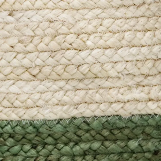 Green And Cream Woven Basket With Tassel, 17 In.-Kirkland's Home Cheap