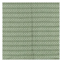 Green And Ivory Chevron Cotton Throw-Kirkland's Home Outlet