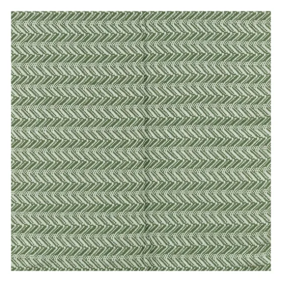 Green And Ivory Chevron Cotton Throw-Kirkland's Home Outlet