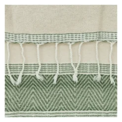 Green And Natural Colorblock Chevron Throw-Kirkland's Home Hot