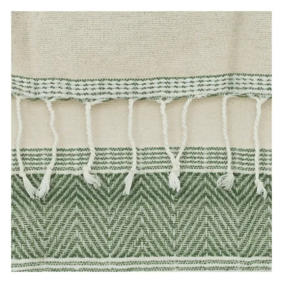 Green And Natural Colorblock Chevron Throw-Kirkland's Home Hot