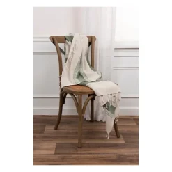 Green And Natural Colorblock Chevron Throw-Kirkland's Home Hot