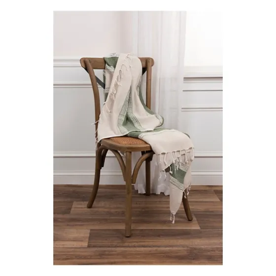 Green And Natural Colorblock Chevron Throw-Kirkland's Home Hot