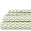 Green And White Chevron 3-Pc. Twin Sheet Set-Kirkland's Home Sale
