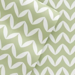 Green And White Chevron 3-Pc. Twin Sheet Set-Kirkland's Home Sale