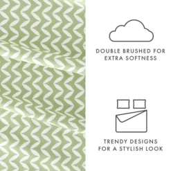 Green And White Chevron 3-Pc. Twin Sheet Set-Kirkland's Home Sale