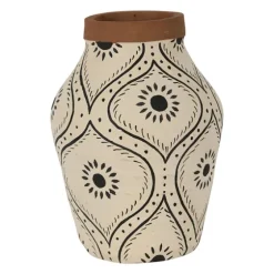 Green And White Floral Terracotta Vase-Kirkland's Home Best Sale