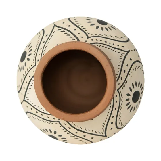 Green And White Floral Terracotta Vase-Kirkland's Home Best Sale