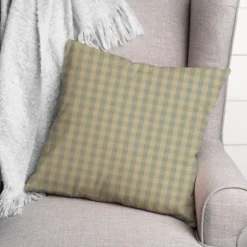 Green And Yellow Plaid Pillow-Kirkland's Home Fashion