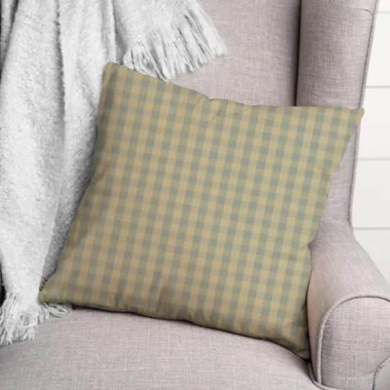 Green And Yellow Plaid Pillow-Kirkland's Home Fashion