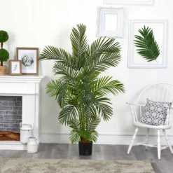 Green Areca Palm Tree In Black Planter, 66 In.-Kirkland's Home Best