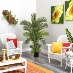 Green Areca Palm Tree In Black Planter, 66 In.-Kirkland's Home Best
