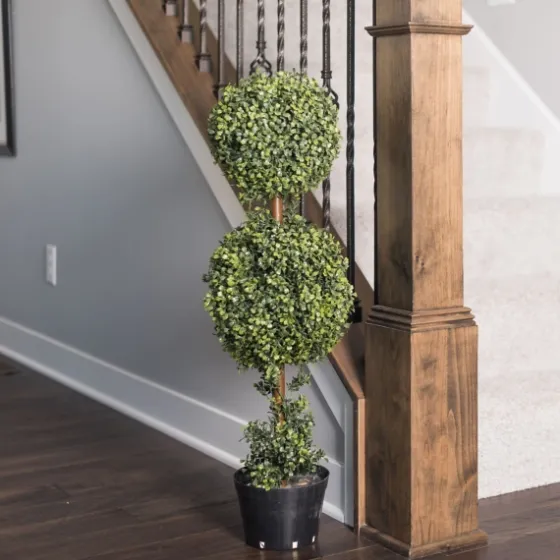 Green Double Ball Boxwood Potted Topiary-Kirkland's Home Discount