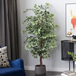 Green Ficus Potted Tree, 73 In.-Kirkland's Home Online