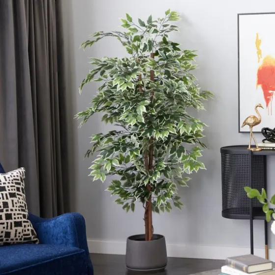 Green Ficus Potted Tree, 73 In.-Kirkland's Home Online