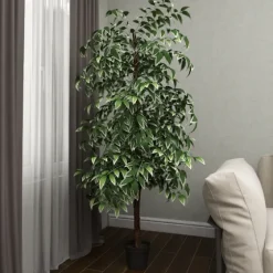 Green Ficus Potted Tree, 73 In.-Kirkland's Home Online