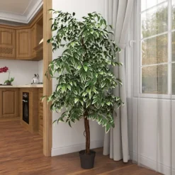 Green Ficus Potted Tree, 73 In.-Kirkland's Home Online
