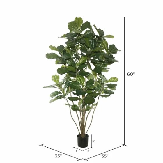 Green Fiddle Leaf Tree, 5 Ft.-Kirkland's Home Hot