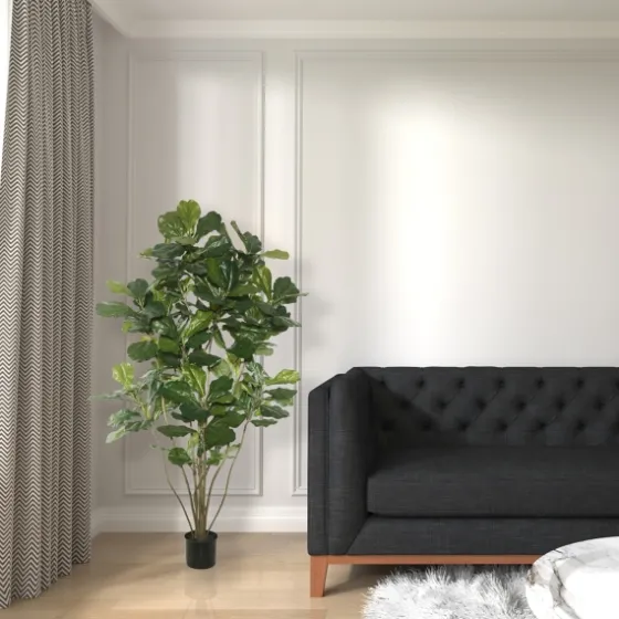 Green Fiddle Leaf Tree, 5 Ft.-Kirkland's Home Hot
