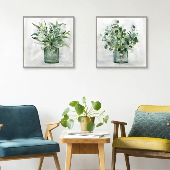 Green Garden 2-Pc. Framed Canvas Art Print Set-Kirkland's Home Best Sale