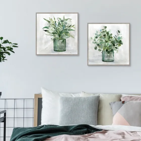 Green Garden 2-Pc. Framed Canvas Art Print Set-Kirkland's Home Best Sale