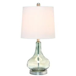 Green Glass Ripple Table Lamp-Kirkland's Home Shop