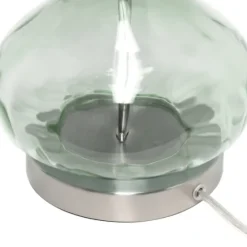 Green Glass Ripple Table Lamp-Kirkland's Home Shop