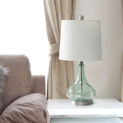 Green Glass Ripple Table Lamp-Kirkland's Home Shop
