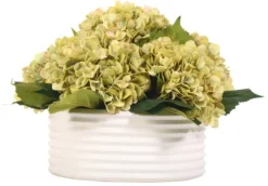 Green Hydrangea Arrangement In Ribbed Bowl-Kirkland's Home Best Sale