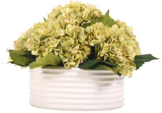 Green Hydrangea Arrangement In Ribbed Bowl-Kirkland's Home Best Sale